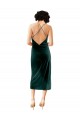 Midi Length Sleek Cowl Neckline Short Velvet Cocktail Prom Dress / Homecoming Dress Clearance