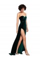 Sweetheart Fluid Velvet Prom Dress with High Split Clearance